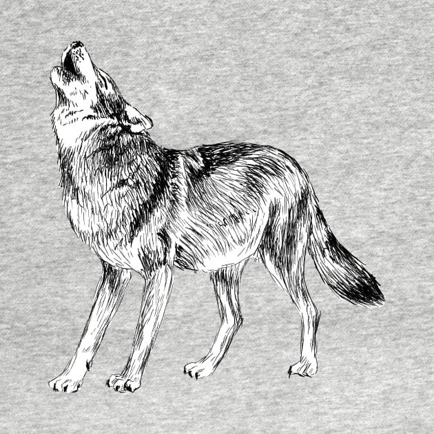 Wolf Print by rachelsfinelines